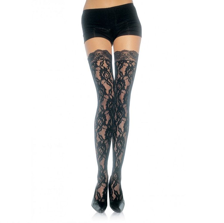 Collants Avenue en Dentelle Florale