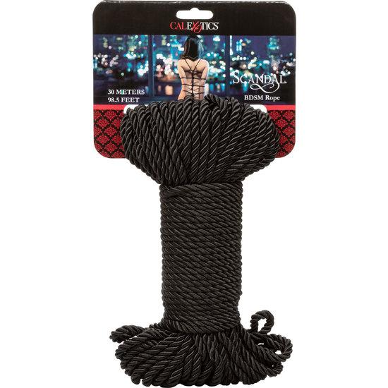 Corde scandale BDSM 30m - Noir
