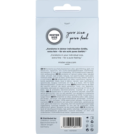 Mister taille 57 (paquet de 10) - extra fino