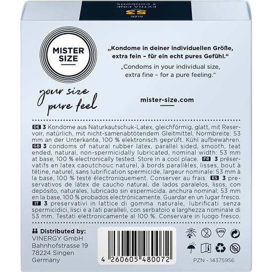 Mister taille 53 (pack de 3) - extra fino