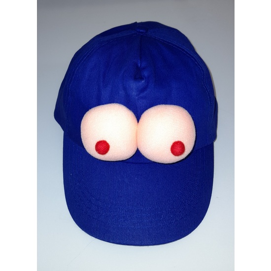 Casquette bleue seins