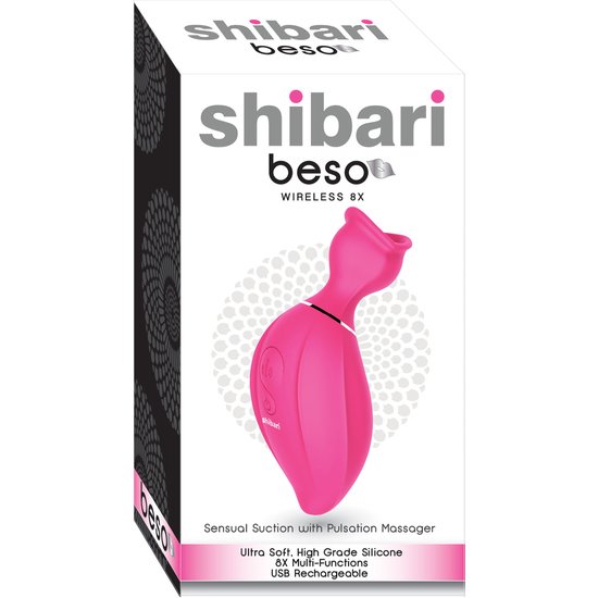 Shibari beso sensual masajeador con succión - rosa