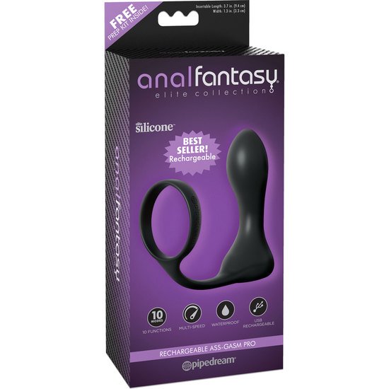 Ass-gasm pro vibrador anal recargable