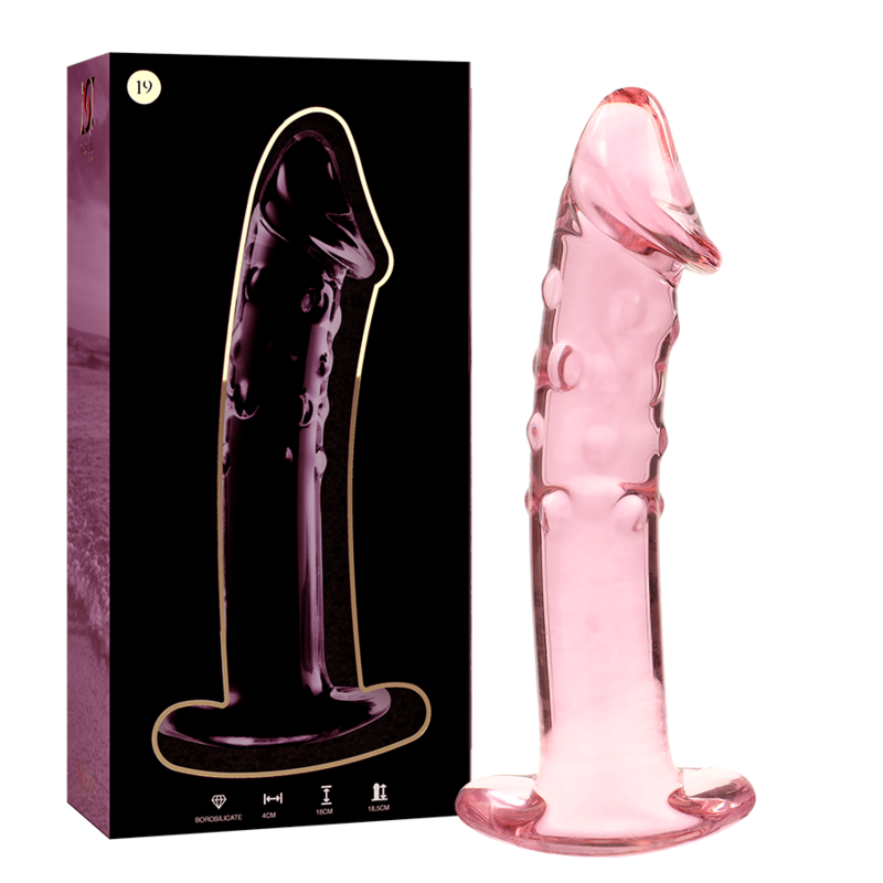 Dildo en Verre Rose Nébuleuse