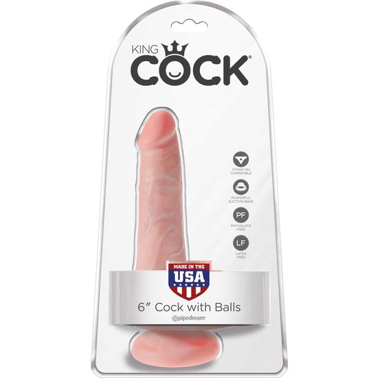 King cock pene realístico con testículos 15cm
