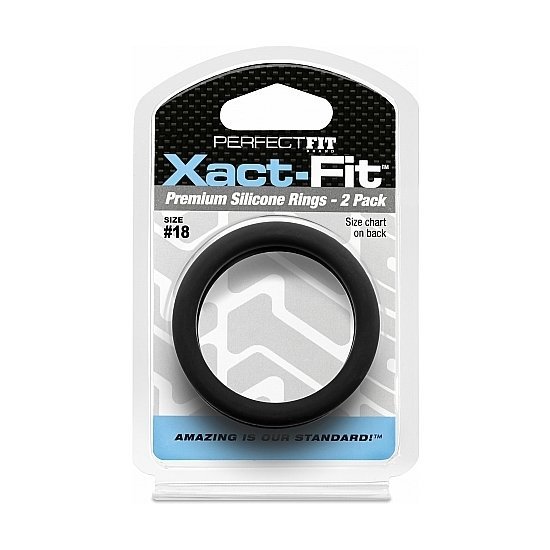 Xact-fit pack de 2 anillos de silicona 17,5cm - negro