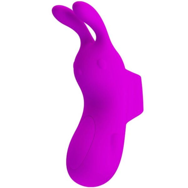 Vibromasseur de doigt Pretty Love BI-014605, en forme de dé avec un lapin