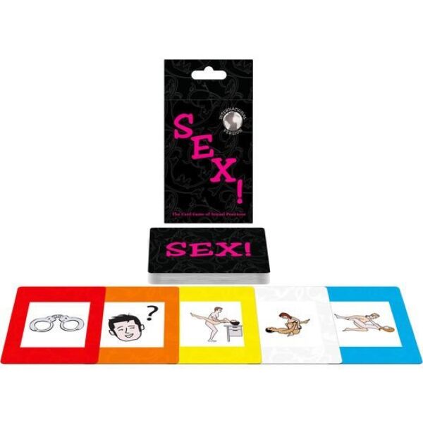 Jeu de cartes érotiques Kheper Games International Sex! avec sa boîte et quelques cartes illustrées