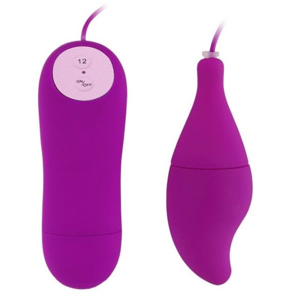 Œuf vibrant Baile Pleasure Shell12 de couleur lilas avec sa commande filaire