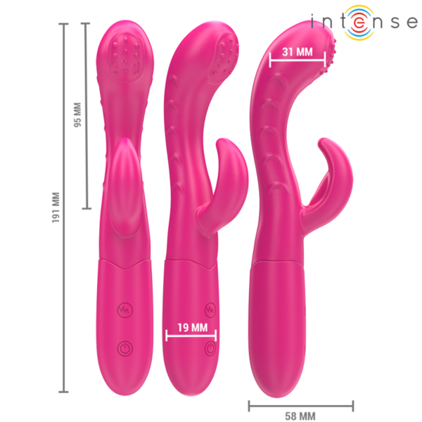 Vibromasseur rose Intense Amara avec langue stimulante
