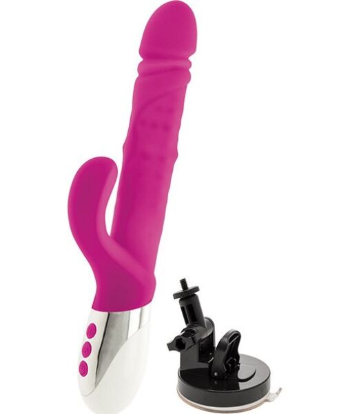 Vibromasseur rabbit S Pleasures Xtreme avec son accessoire à ventouse