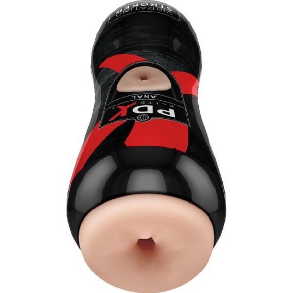Masturbateur anal Pipedream PDX Elite Vibrating Anal Stroker avec son manchon et son mini-vibromasseur