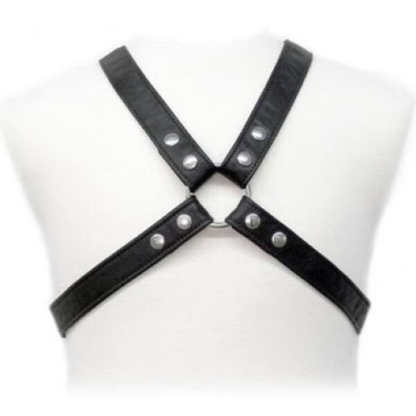 Harnais homme Leather Body Lasic avec sangles réglables en croix