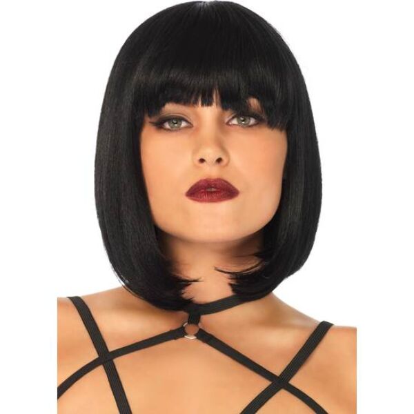 Perruque Leg Avenue Bob naturel noir, de couleur noire et à la coupe bob classique