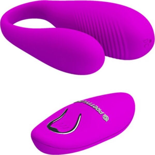 Vibromasseur pour couple Pretty Love Aldrich, de couleur rose, avec sa télécommande