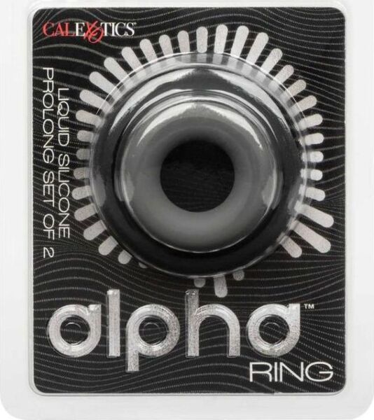 Les deux anneaux péniens en silicone du CalExotics Alpha Prolong Set of 2