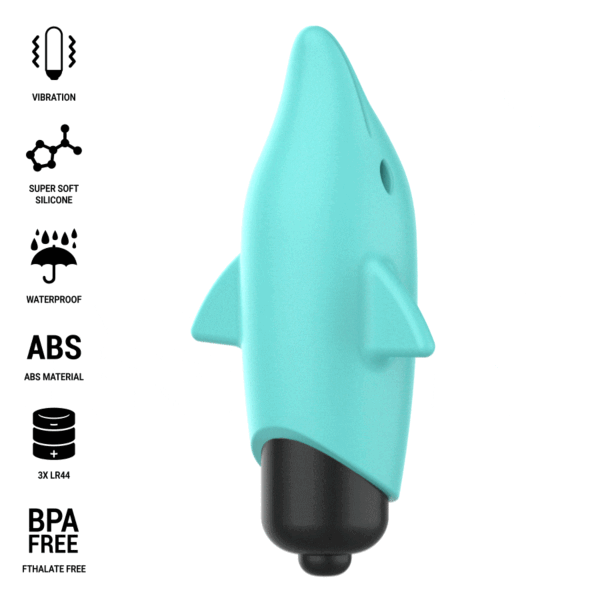 Mini-vibromasseur Intense Echo, avec ses ailettes et son nez