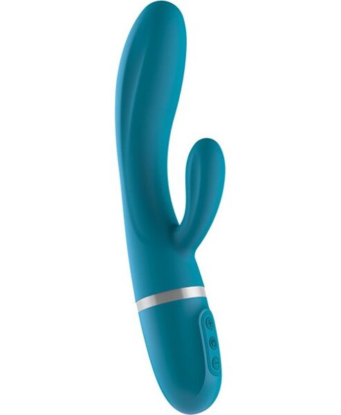 Vibromasseur double Liebe Bend It Plus en silicone bleu océan, avec sa tige flexible