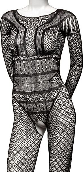 Body en dentelle intégral CalExotics Scandal Lace Body Suit, ouvert à l’entrejambe