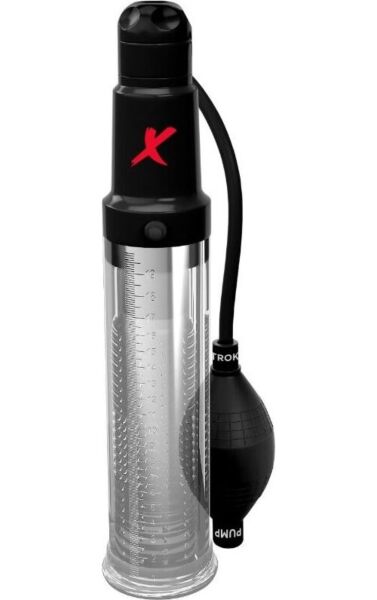 Pompe à pénis et masturbateur PDX Elite Suck N Pump Stroker de Pipedream, avec tube transparent