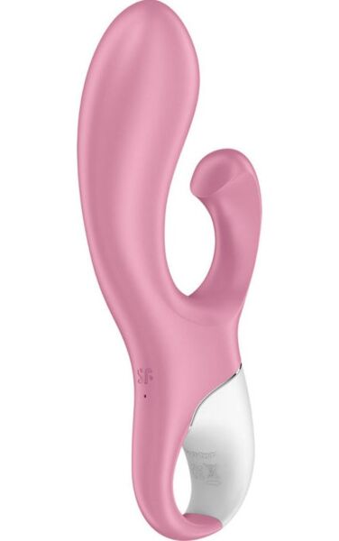 Vibromasseur rabbit Satisfyer Air Pump Bunny 2 avec sa tige gonflable et son bras pour le clitoris