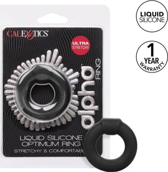 Anneau pénien CalExotics Alpha Optimum Ring en silicone noir
