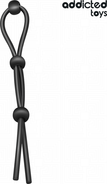 Anneau pénien Addicted Toys à triple boucle, avec sa bille de réglage