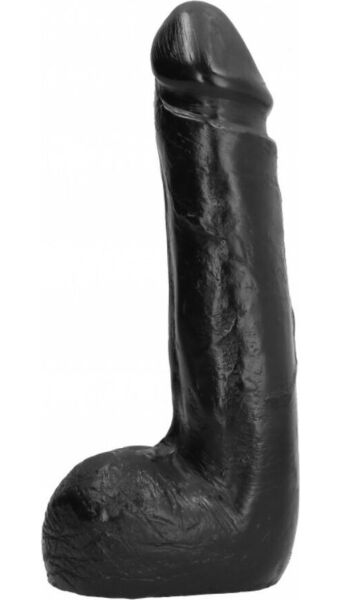 Dildo All Black 20 cm noir d'aspect semi-réaliste