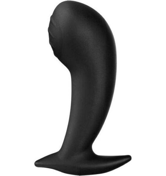 Électrode ElectraStim Silicone Noir Nona pour point G, en silicone noir avec courbe et nervures