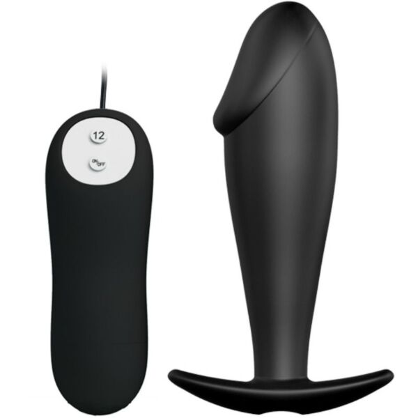 Plug anal vibrant Pretty Love BI-040040 de couleur noire
