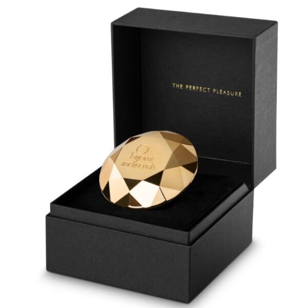Mini-vibromasseur clitoridien Bijoux Indiscrets Twenty One, en forme de diamant doré