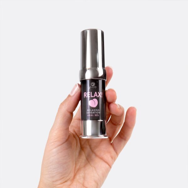 Flacon airless de 15 ml du gel anal Secret Play Relax