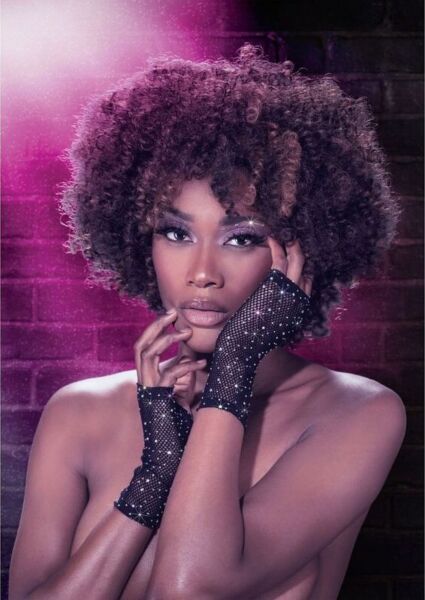Mitaines Radiance de CalExotics en résille avec strass