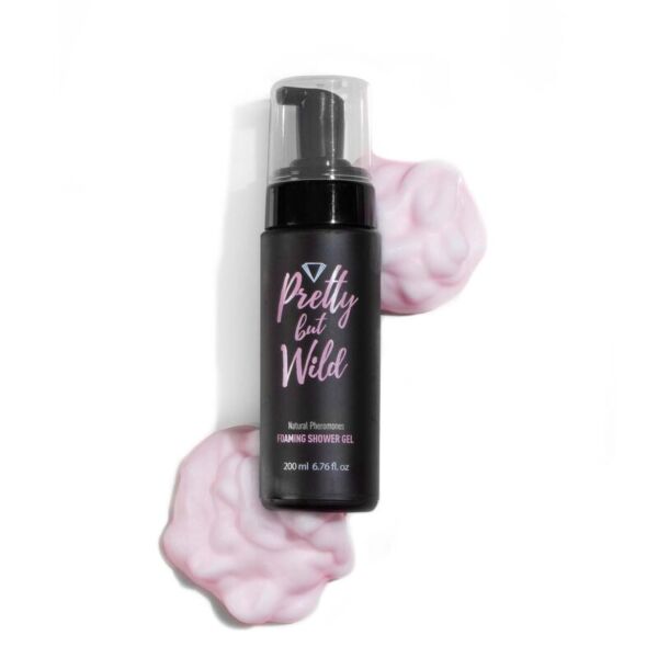 Flacon avec pompe moussante du Foaming Shower Gel Pretty But Wild de Secret Play, 200 ml