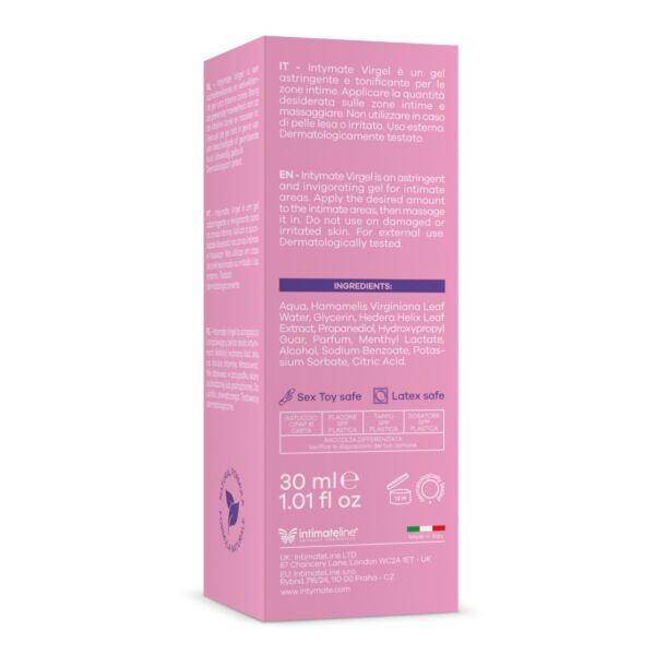 Flacon de 30 ml du gel intime à base d'eau Intymate Virgel