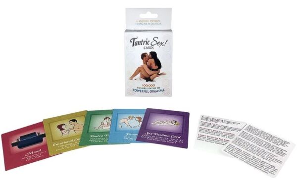 Jeu de cartes Kheper Games Tantric Sex, avec sa boîte et quelques cartes