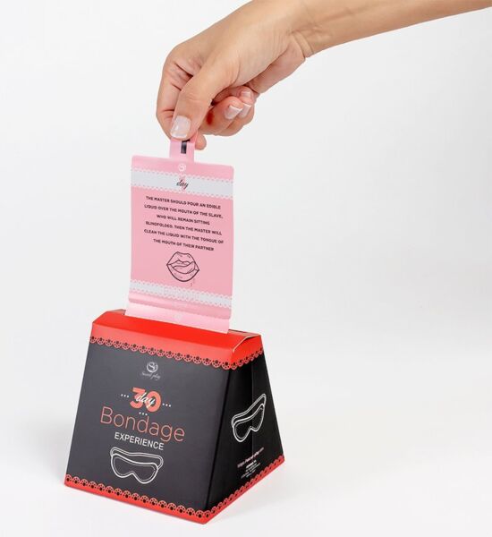 Jeu de cartes Secret Play 30 Jours Bondage Experience, édition en français et en portugais