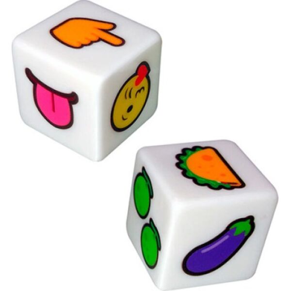 Dés sexuels Kheper Games DTF Sex Emojis Dice avec des emojis sur leurs faces