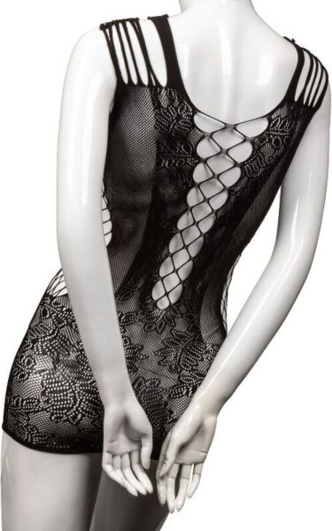 Mini robe Scandal Peek-A-Boo Mini Dress de CalExotics, en dentelle résille noire