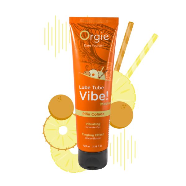 Tube de 100 ml du lubrifiant Orgie Lube Tube Vibe Piña Colada