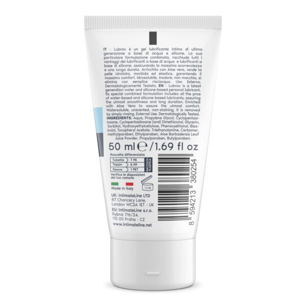 Flacon de lubrifiant anal hybride IntimateLine Lubrax de 50 ml