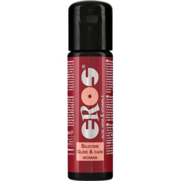 Flacon de 100 ml du lubrifiant à base de silicone Eros Silicone Glide & Care