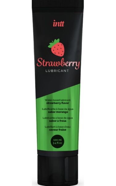 Lubrifiant à base d'eau INTT de 100 ml, parfum barbe à papa et parfum fraise
