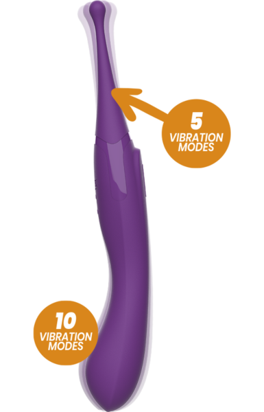 Vibromasseur clitoridien Rewolution Rewomagic avec embout rotatif et manche vibrant