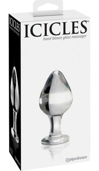 Plug anal en verre soufflé Pipedream Icicles N. 25