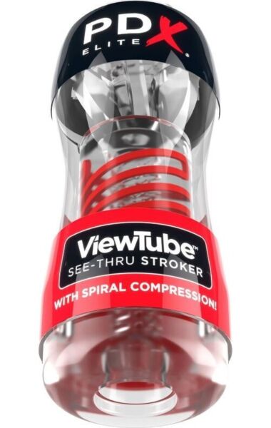 Masturbateur PDX Elite ViewTube 2 à manchon transparent en forme de spirale
