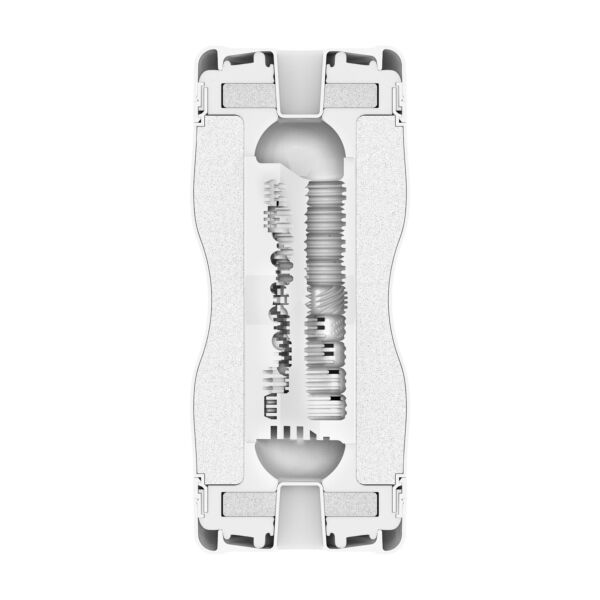 Masturbateur Tenga Dual Sensation Cup Extremes, coupe à deux faces en blanc et noir