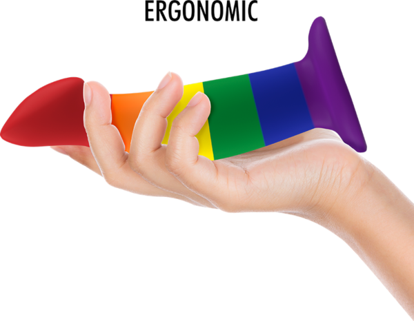Gode en silicone Mythology Garrick Pride M avec base à ventouse