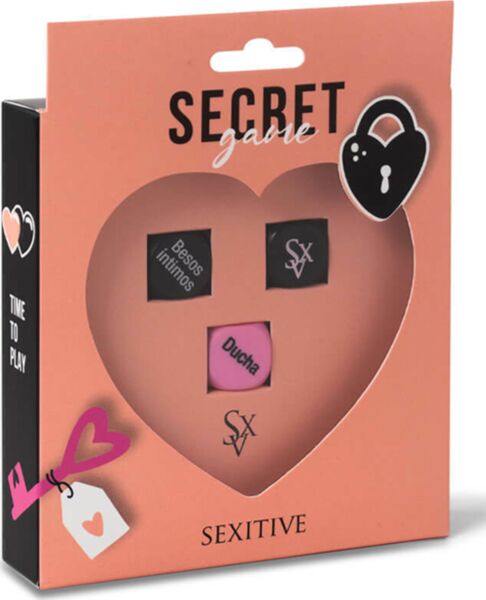 Les trois dés du jeu érotique Sexitive Secret game