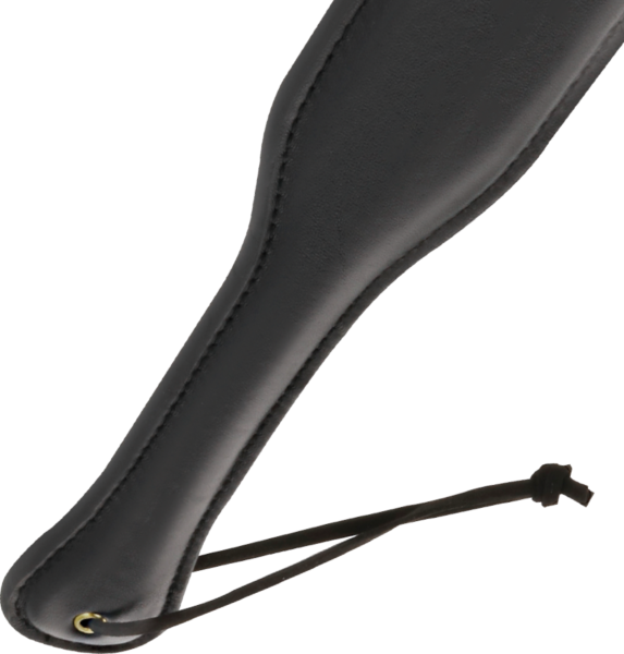 Palette BDSM Darkness 32 cm, noire, avec coutures noires et pointes